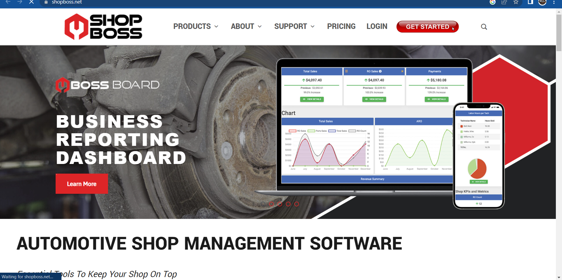 Shop boss software