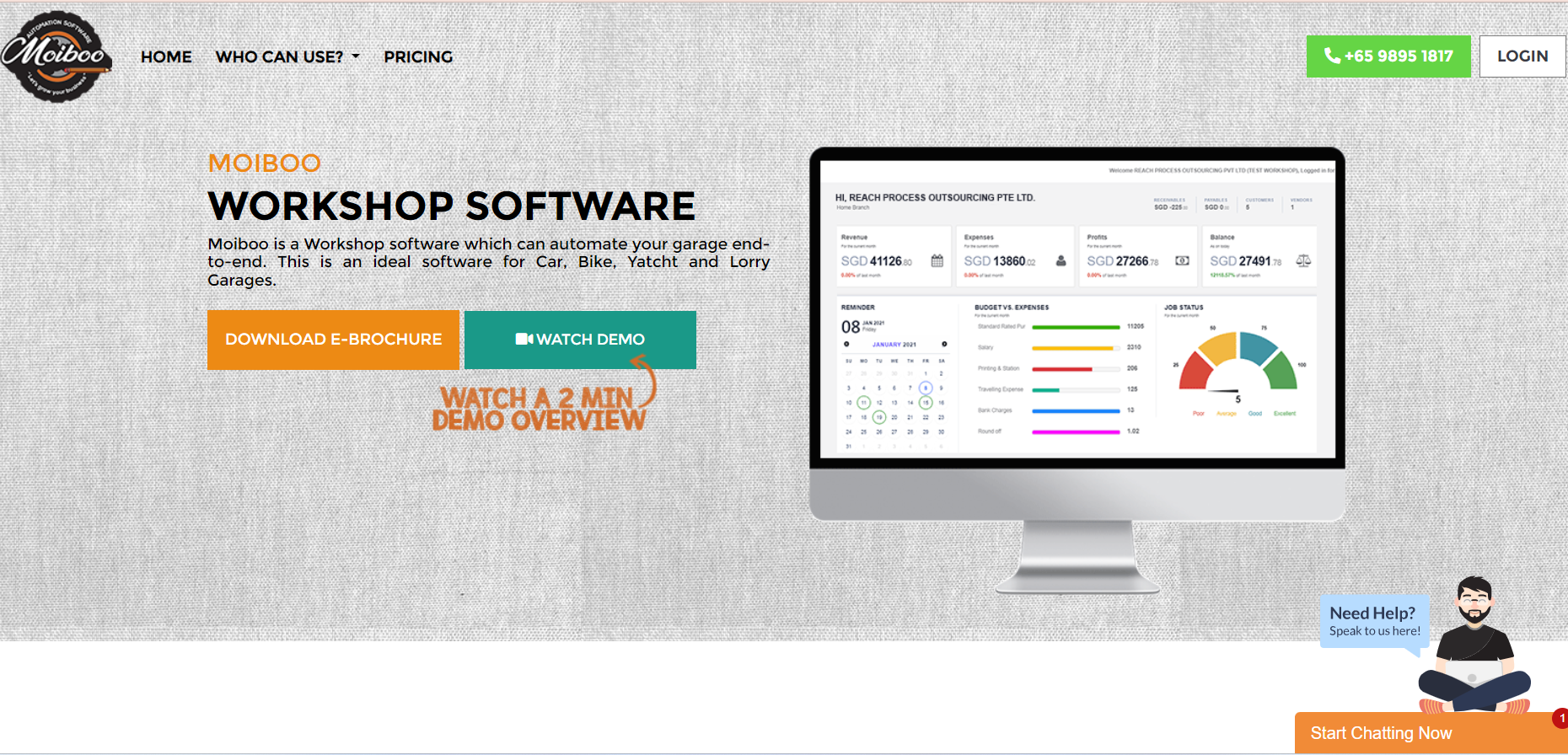 Moiboo Automotive Workshop Software