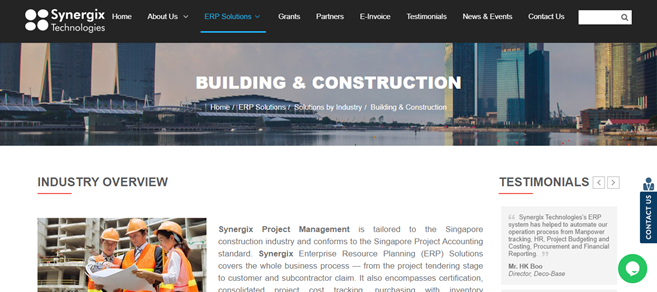 Synergix Technologies Contractor business software
