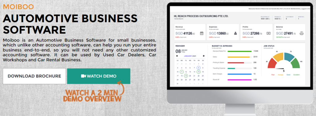 Moiboo Automotive Business Software
