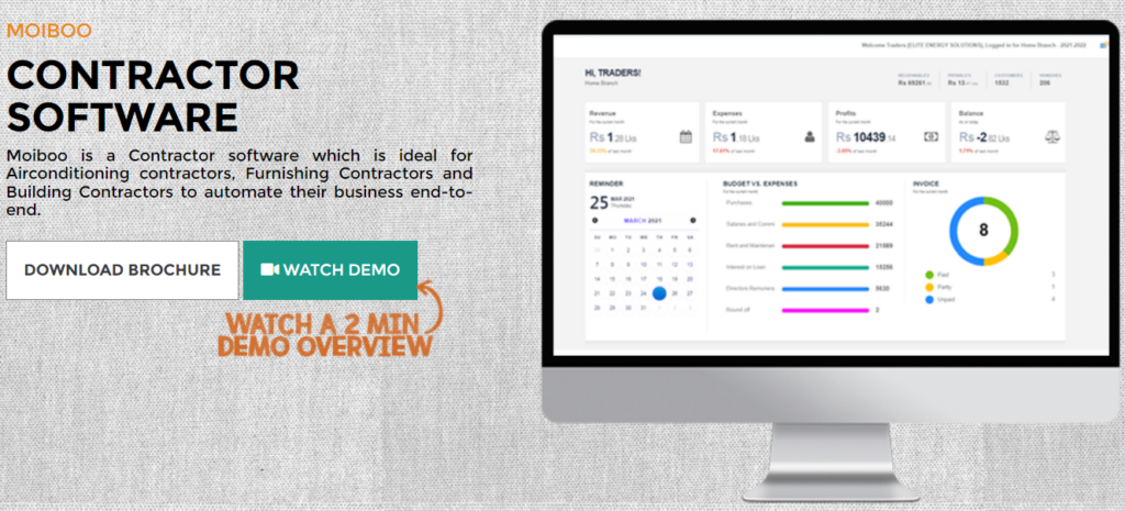 Moiboo Contractor business software in Singapore